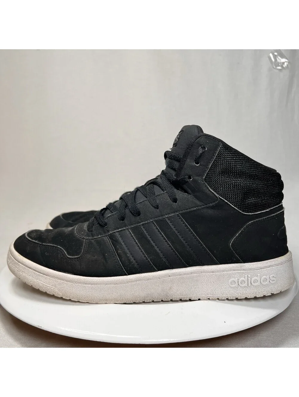Adidas Hoops 2.0 Mid Black Carbon DB0113 Size 12